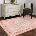 thumbnail image 4 of Hallway Runner Rugs 2.7x5 Ft, Pink Boho Non Slip Area Rugs for Kitchen Bedroom Entryway, Vintage Abstract Tribal Decorative Oriental Washable Carpet Runner Rug Floor Mats for Bedroom Home Decor, 4 of 9