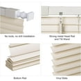 thumbnail image 2 of LazBlinds Cordless No Tools-No Drill 1" Vinyl Horizontal Mini Blinds, Light Filtering Blinds for Windows, Blinds & Shades for Window, 37" W x 64" H, Cream, 2 of 6