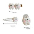 thumbnail image 4 of Cute Barrettes Clip Sweet Mini Harajuku Lady Hairpin Y2K Girls Tooth Hair Clip, 4 of 19