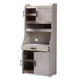 thumbnail image 2 of Baxton Studio Portia 6-Shelf White-Washed Wood Kitchen Storage Cabinet, 2 of 8