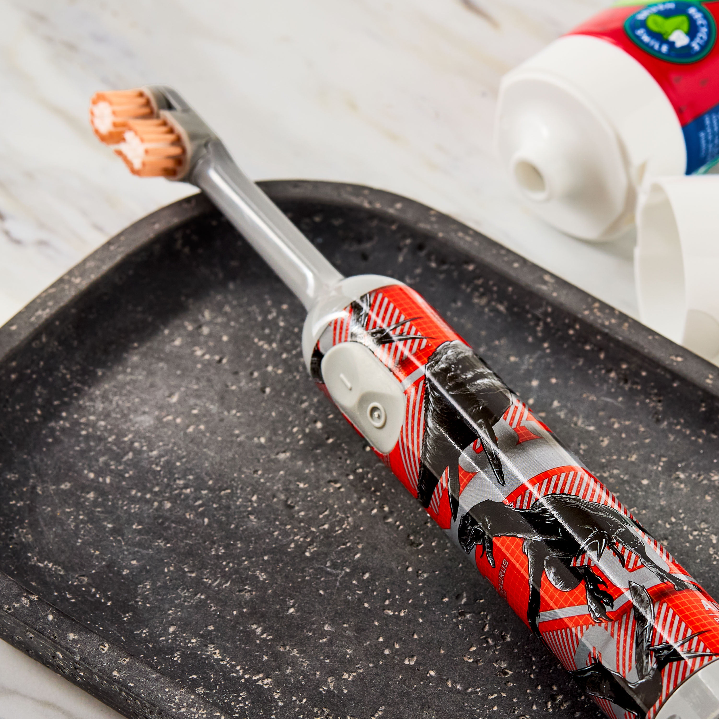 Equate Kids Jurassic World Oscillating Electric Toothbrush, Battery Powered, Soft Bristles