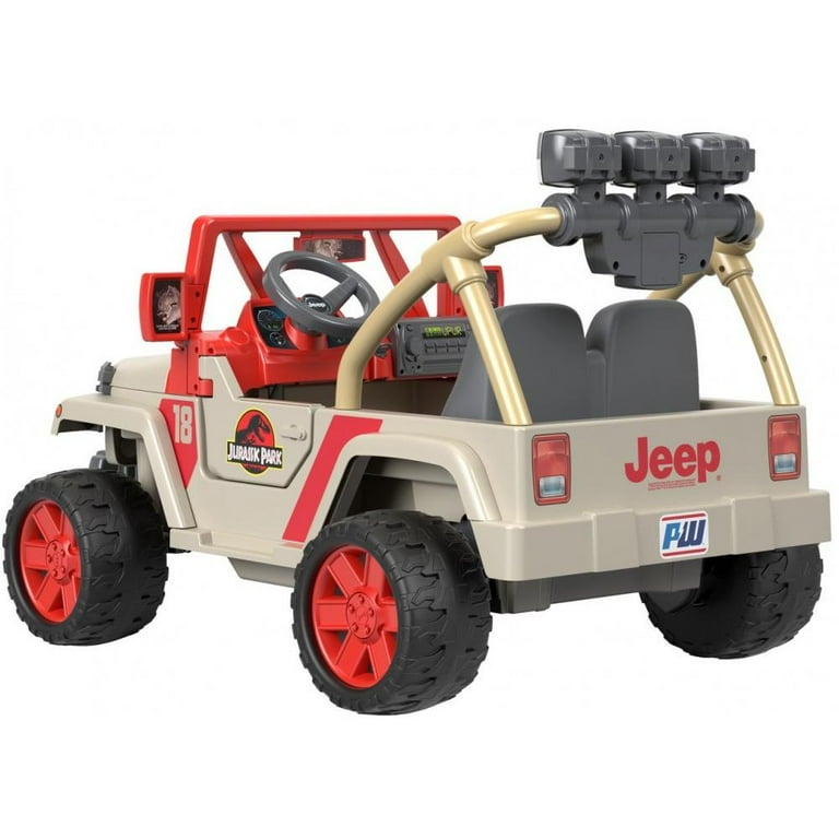 Fisher-Price Power Wheels Jurassic Park Jeep, 12V Ride-on