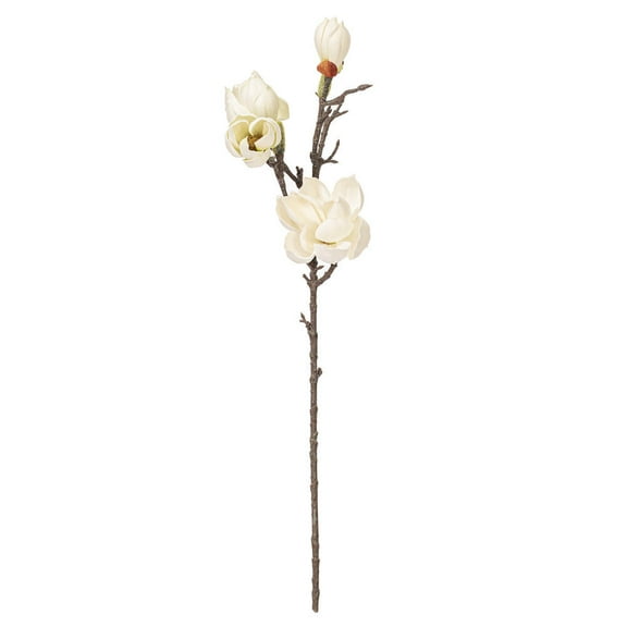 29" White Magnolia Flower Bud Spray 2/Bg