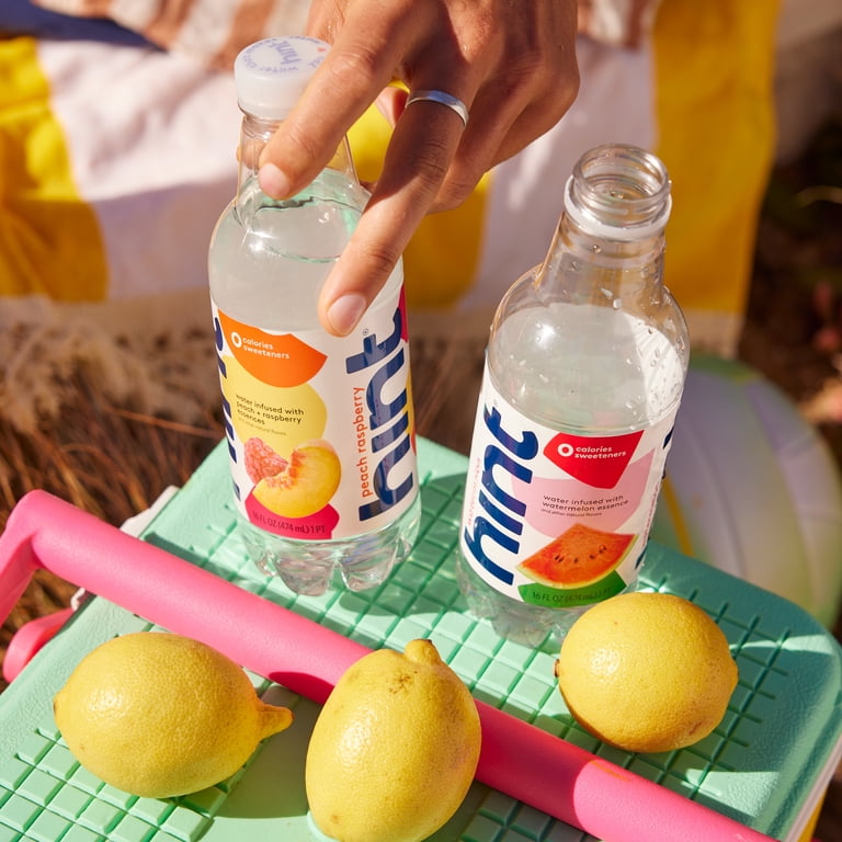Hint Bottled Water, Peach Raspberry, Purified Flavored Water, 16