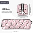 thumbnail image 3 of Yiaed Cute Rabbit Print Leather Pencil Case - Leather Pen Pencil Holder - Elegant & Practical Pencil Pouch for Work & Office, 3 of 7