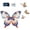 Rainbow, variant on Bionic Butterfly RC Ornithopter Drone with Flapping Wings, 2.4GHz Remote Control Flying Butterfly Toy with LED and Gyro Stabilization for Teens Adults Outdoor Fun, Rainbow or Purple