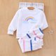 thumbnail image 2 of Gibobby Conjunto de ropa de bebé Conjunto de pijama de forro polar de invierno para niños y niñas, 2 piezas, ropa de dormir de franela cálida, conjunto de camisetas(Blanco, 5-6 Años), 2 of 3