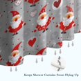 thumbnail image 6 of Gray Christmas Santa Pattern Shower Curtain 84"x72" ,Bathroom Decorative Shower Curtains Set with 12 Hooks,Modern Waterproof Washable Shower Curtain, 6 of 6