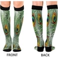 thumbnail image 2 of Coolnut 1 Pack Peacock Feather Compression Socks for Women Men Knee High Stocking for Running,Athletic,Medical, 2 of 6