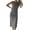 Gray, variant on USSUMA 2024 Formal Dresses for Women Club Sexy Bodycon Slit Knitted Ribbed Tank Dresses Sleeveless Round Neck Solid 2024 Summer Long Dress Clearance Black XXXL
