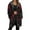 Black, variant on Jacket Women Longline Jackets Christmas Print Winter Cozy Lined Full Zip Outerwear for Cold Weather Coats for Women Black L