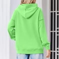 thumbnail image 5 of Oversized Hoodie Women Plain Fleece Hooded Sweatshirt with Pockets Casual Long Sleeve Pullover Sweat Shirts Y2k Tops Light Green L, 5 of 6