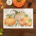thumbnail image 3 of Thanksgiving Placemats Set of 6 Fall Place Mats Pumpkin Maple Leaves Table Mats Washable Non-Slip Heatproof Woven Placemats for Dining Table (17.7" X 11.8"), 3 of 6