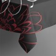 thumbnail image 5 of Red and Black Pioneer Flower Pattern Square Tablecloth,Waterproof Square Table Cover,Wipeable Spillproof Washable Table Cover for Home Kitchen Party Decor 52"x52"(132x132cm), 5 of 6