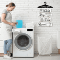 thumbnail image 3 of 5 Pcs Laundry Room Decor Laundry Room Wooden Sign Rustic Wash Dry Fold Repeat Farmhouse Art Accessories for Laundry Room Door Bathroom Home, 3 of 5