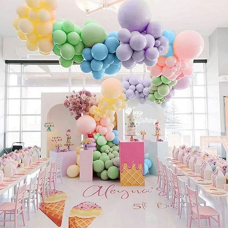 Pastel Rainbow Colors Balloons Garland Birthday Party Decorations Baby  Shower Room Layout Arch Set Light Colors Balloon Party Supplies 