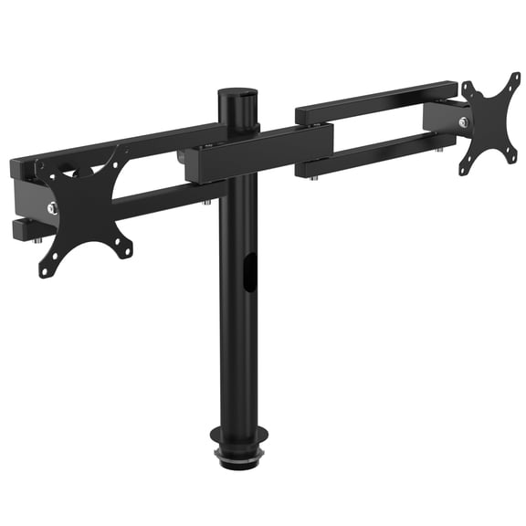 VERSADESK Dual Monitor Stand - Height Adjustable Arms -Fits Screens - VESA Mount - 360° Rotation, Each Arm Holds 22 lbs | Black (13–27")