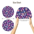 thumbnail image 5 of Kdxio Skull Blue Flower Pattern Satin Bonnet Silk Bonnet Hair Bonnet for Sleeping Hair Bonnets for Women Curly Natural Hair, 5 of 6