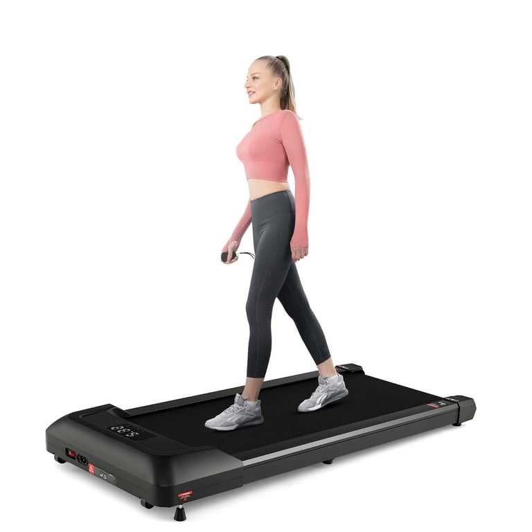 CITYSPORTS Walking Pad Under Desk Treadmill for Home with LCD Screen -  Black, Speeds 1-6 km/h, Compact & Space-Saving Design at