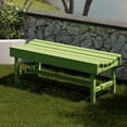thumbnail image 3 of Wildridge Classic Vineyard Bench, Lime Green - Outdoor Weather Resistant Poly Lumber Bench for Patio, Deck, Garden, 3 of 4
