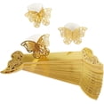 thumbnail image 1 of 50Pcs Gold Napkin Rings Butterfly Ring Napkin Paper for Wedding Communion Graduation Birthday Party Christmas Decorations, 1 of 3
