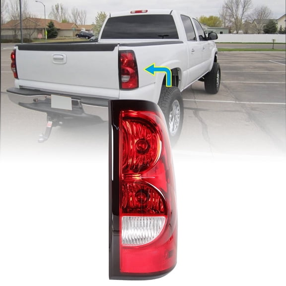 LABLT Passenger Side Tail Light Replacement for 2003-2006 Chevy Silverado 1500 2500 3500 Rear Tail Light Brake Lamp Assembly RH Right Side w/Harness & Bulb 19169003 19169005