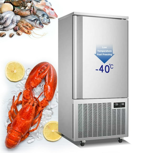 Kolice Commercial 15 Trays Blast Chiller & Freezer, Shock Freezer with Food Probe,Used in Restaurant,Bakery,School,Hotel,lowest temperature:-40C