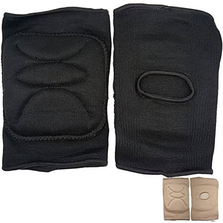 DANCEYOU Dance Knee Pads Thick Soft Sponge Volleyball Knee Brace for Big Kid Teen Adults Workout Knee Protector Football Pole Dance Yoga Tennis Running, BK, XL