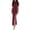 Wine, variant on YuXingFu Western Dress for Women Maxi Crew Neck Plus Size Womens Dress Sleeveless Solid Color Long Casual Summer White XS