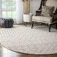 thumbnail image 3 of nuLOOM Moroccan Blythe Area Rug, 6' 7" x 9' Oval, Grey/Off-white, 3 of 5