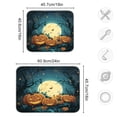 thumbnail image 3 of WOBOGO Cartoon Halloween Pumpkins Kitchen Drying Mat Heat Resistant Drainage with Non-Slip Rubber Backing Hides Stains Super Absorbent Easy to Clean 16×18in, 3 of 8