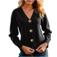 thumbnail image 1 of Veste pour Femmes, Chandail à Manches Longues Couleur Unie, Pulls pour Femmes, 1 of 8