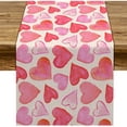 thumbnail image 4 of HongHeng Valentine's Day Table Runner Romantic Anniversary Party Decoration Pink Red Love Heart Kitchen Dining Room Home Decor, 4 of 6