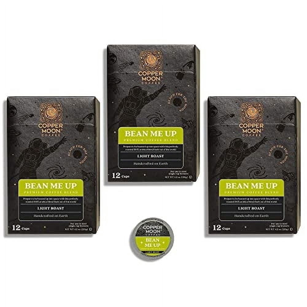 Copper Moon Single Serve Coffee Pods For Keurig K-Cup Brewers, Light Roast, Bean Me Up, 36 Count