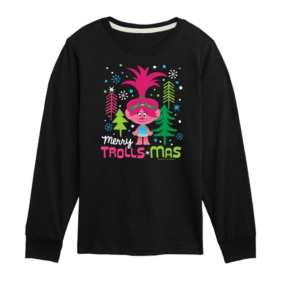 Trolls - Merry Trollsmas Poppy - Toddler & Youth Long Sleeve Graphic T-Shirt
