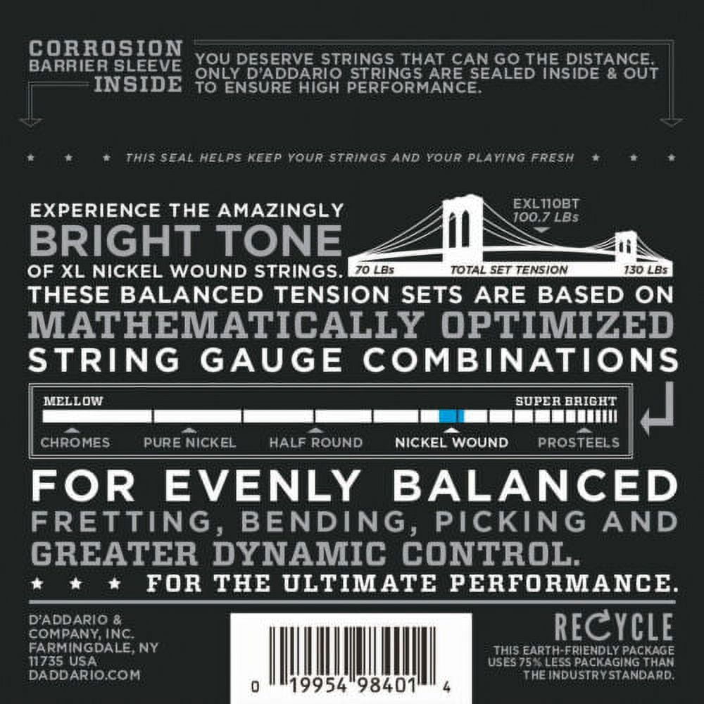 D'addario Electric Guitar Strings 2-Pack Balanced Tension EXL110BT 10-46