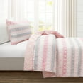 thumbnail image 3 of Lush Decor Sara Lily Reversible Quilt Pink 2Pc Set Twin-XL, 3 of 8