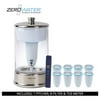 ZeroWater ZBD-040-1 2.5 Gallon 40-Cup Beverage Dispenser Water Filter Pitcher and TDS Meter Ready Pour Technology with (8) ZR-001 Replacement Filters