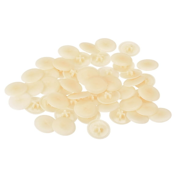 Screw Cap Covers, 80 Pack 16.7x4.3mm Plastic Screw Decoration Cover, Apricot