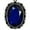 Royal Blue, variant on SATYAVIE JEWELLERY Aquamarine Oval Gemstone Pendant 925 Sterling Silver Handmade Retro Design Jewelry for Women, March Birthstone Pendant