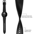 thumbnail image 2 of Galaxy Watch 6/5/4 Band 40mm 44mm-6 Classic 43mm 47mm Strap Compatible with Samsung Galaxy Watch 4 Classic Band 46mm 42mm Hybrid of Leather and Silicone Watch Band for Women Men Smart Watch Wristband, 2 of 8