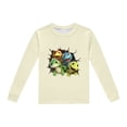 thumbnail image 4 of Ensembles de Pyjama Garçon Enfants Imprimé Dinosaure Col Rond Manches Longues Haut Pantalon Ensemble de Pyjama 2 Pcs Printemps Automne Enfants Pjs Beige 8 Ans-9 Ans, 4 of 5