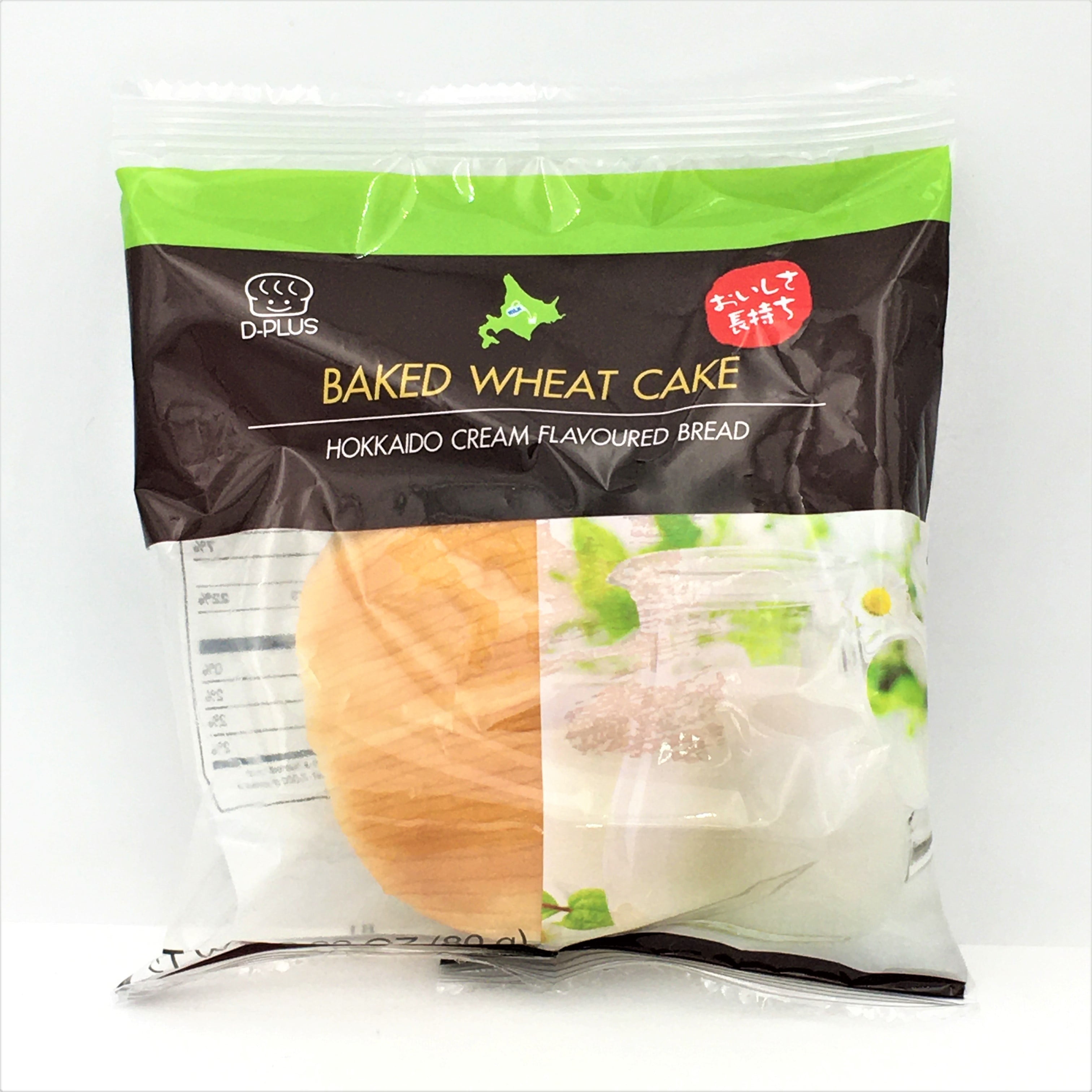 DPlus Baked Wheat CakeHokkaido Cream Flavoured Bread 2.82oz / 80g