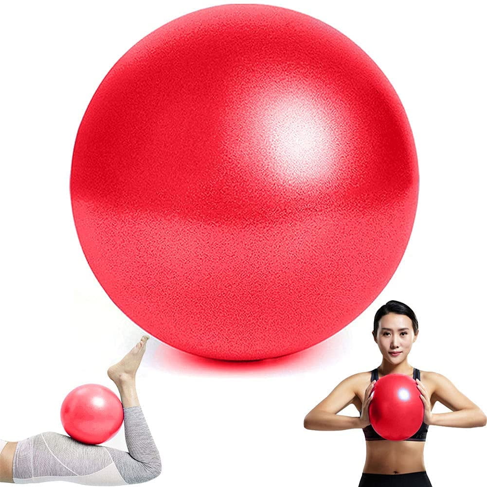 SurrmeFitness ball Pilates ball Yoga ball Unbreakable PVC fitness ball Non slip gym ball With inflatable straw For gymnastics balance fitness red