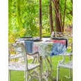 thumbnail image 3 of nqOlkjepod Watercolor Hummingbird Outdoor Tablecloth with Umbrella Hole & Zipper, Colorful Pink Blue Flowers Round Table Cover 60 Inch, Dining Waterproof Table Cloth Protector for Patio/Party/Picnic, 3 of 7