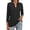 Black, variant on Womens Polo Shirts Business Casual 3/4 Sleeve Tops V Neck Dressy Work Blouses Office Clothes