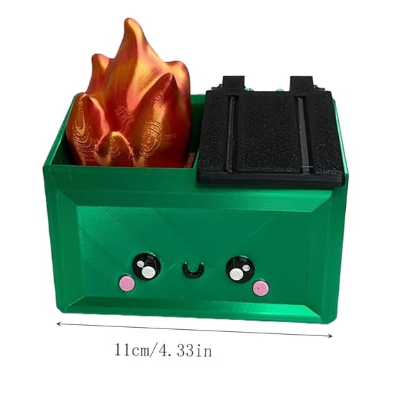 Humorous Dumpster Fire Desk Decor Creative Gag Gift for Coworkers and Office Desktop Organization A