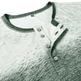 thumbnail image 4 of Xzbqbs Mens Henley Shirts Gradient Fashion Long Sleeve Classic Fit Shirts Casual Button Up Lightweight Vintage Golf Shirts for Men, 4 of 7