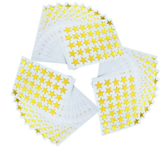 Star Stickers, Small Foil Star Stickers for Kids Reward, School, Charts, DIY and Office Home Decoration, 1800counts,0.5''