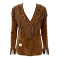 thumbnail image 5 of Western Shirts For Women，Western Cowgirl Outfit Slim Fit Fringe Shirts Tops Cowgirl Button Down Tops Western Outfit For Women Retro Casual Blouses Shirts Long Sleeve Shirts, 5 of 5